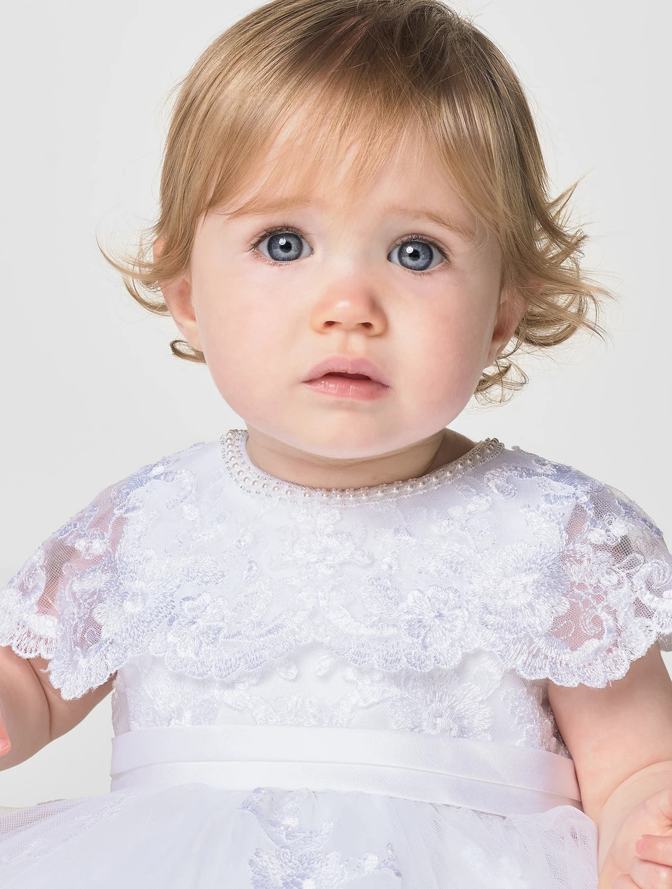 Sarah Louise Baby Girls White Dress 4 Sarah Louise Baby Girls White Dress - Image 2
