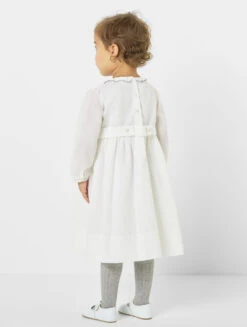 Sarah Louise Girls White & Grey Dress -Stylish Children's Clothing Store sarahlouise dress lucy white grey 3 12093.1619021542