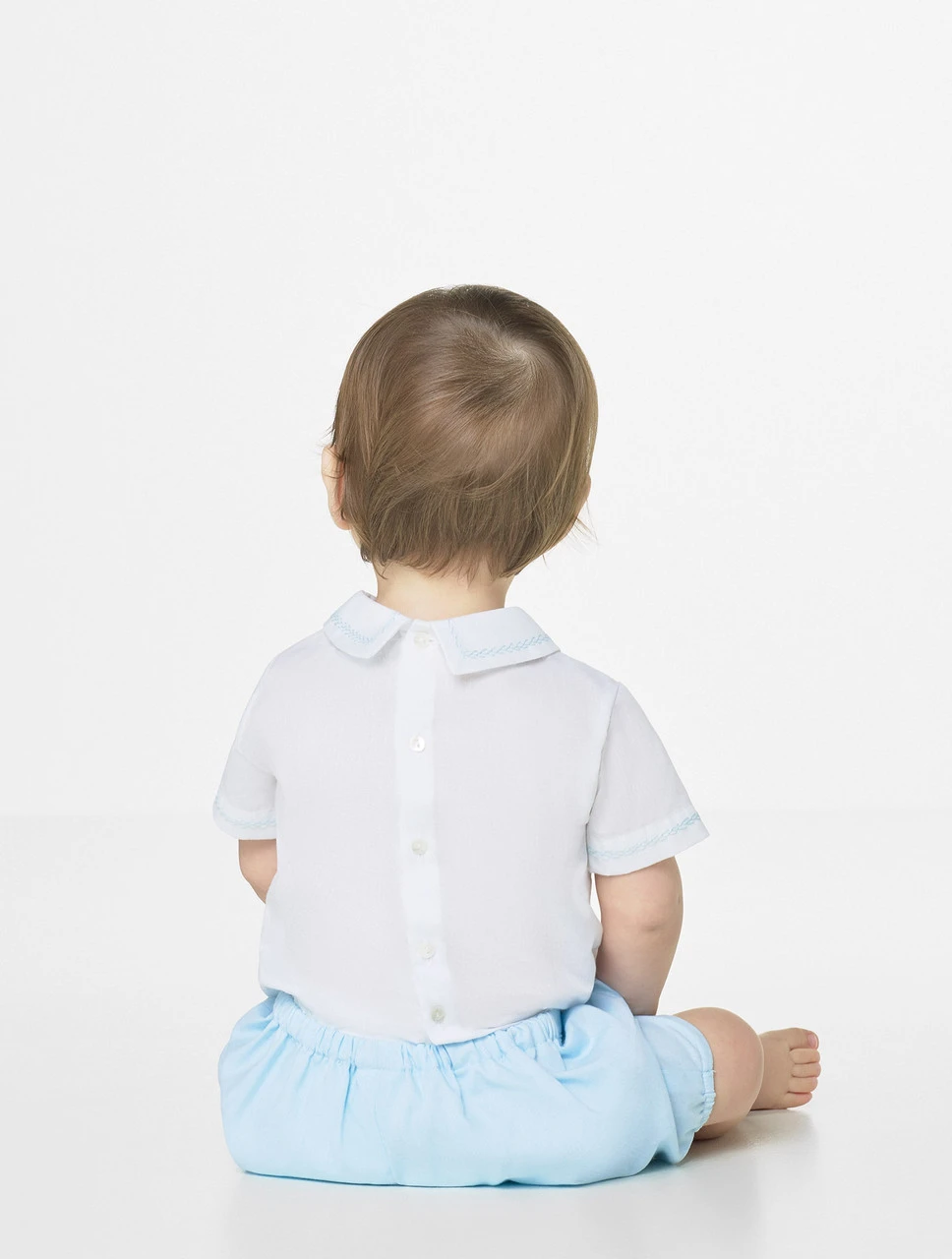 Sarah Louise Baby Boys White & Blue Outfit 4 Sarah Louise Baby Boys White & Blue Outfit - Image 2