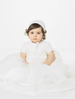 Sarah Louise Baby Girls Ivory Christening Gown