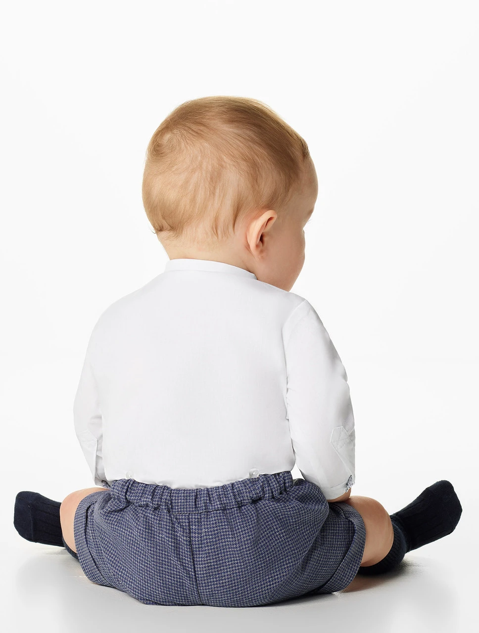 Sarah Louise Baby Boys White & Grey Romper 4 Sarah Louise Baby Boys White & Grey Romper - Image 2