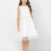 Girls Ivory Flower Dress
