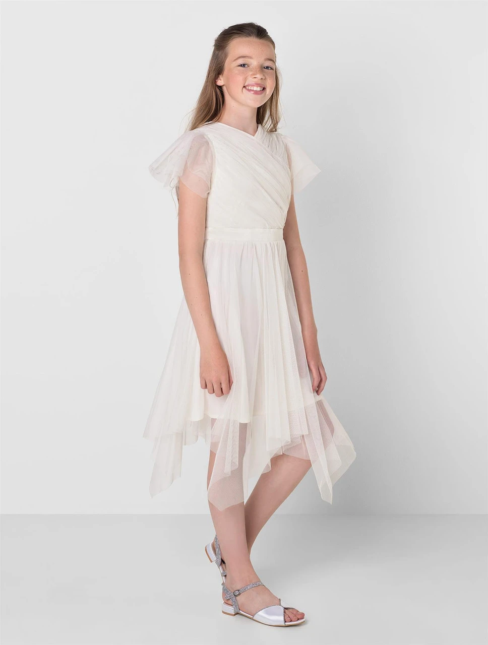 Sustainable Ivory Flower Girls Dress - Sophie 5 Sustainable Ivory Flower Girls Dress - Sophie - Image 3