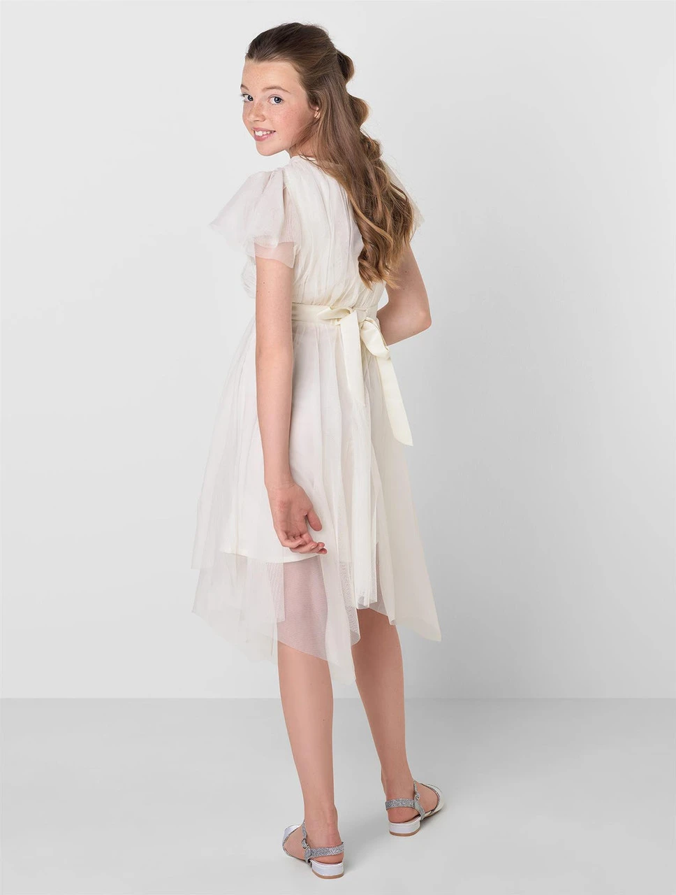 Sustainable Ivory Flower Girls Dress - Sophie 7 Sustainable Ivory Flower Girls Dress - Sophie - Image 5
