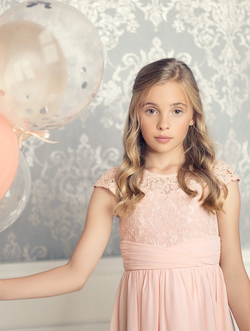 Girls Pink Party Dress 4 Girls Pink Party Dress - Image 2