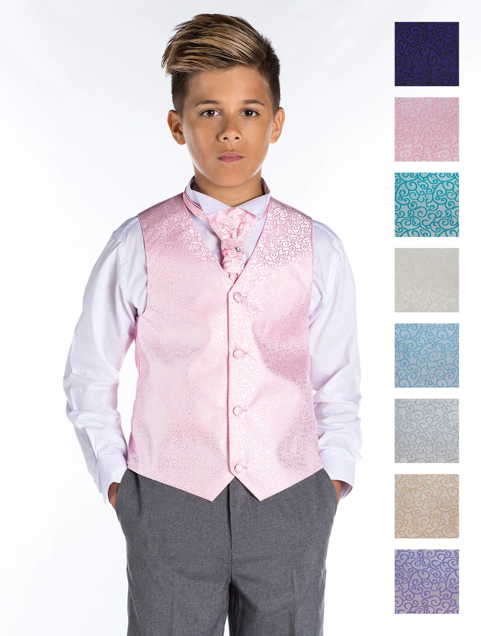 Boys Waistcoat Suit In A Choice Of 8 Colours 3 Boys Waistcoat Suit In A Choice Of 8 Colours